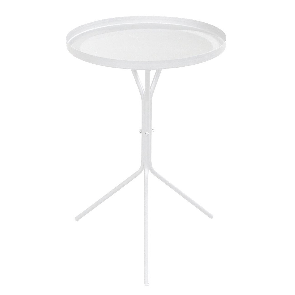 Изображение товара Журнальный столик круглый белый муар Sheffilton SHT-CT11 современный дизайн