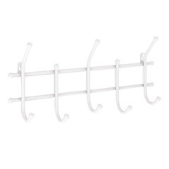 Изображение товара Вешалка настенная металлическая 5 крючков белая Sheffilton Стандарт 2/5