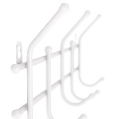Вешалка настенная металлическая 5 крючков белая Sheffilton Стандарт 2/5 - фото 2