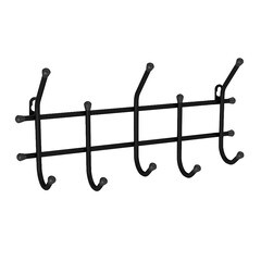 Вешалка настенная металлическая 5 крючков черная Sheffilton Стандарт 2/5 - фото 1