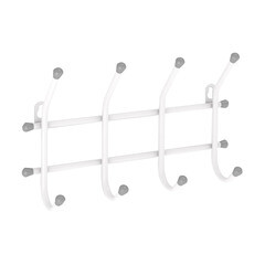 Изображение товара Вешалка настенная металлическая 4 крючка белая Sheffilton Стандарт 1/4