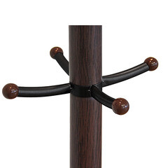 Вешалка напольная металлическая 10 крючков темный орех Sheffilton SHT-CR9 - фото 3