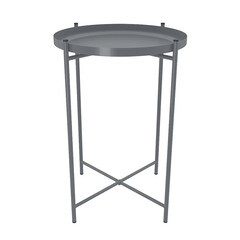 Журнальный столик круглый графит Sheffilton SHT-CT8 - фото 1