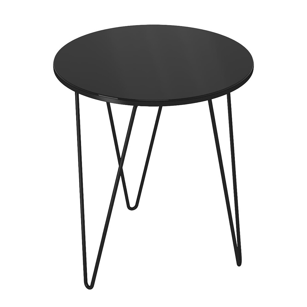 Изображение товара Журнальный столик круглый черный муар Sheffilton SHT-CT27 современный дизайн