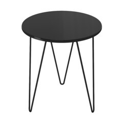 Журнальный столик круглый черный муар Sheffilton SHT-CT27 - фото 2