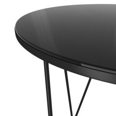 Журнальный столик круглый черный муар Sheffilton SHT-CT27 - фото 5