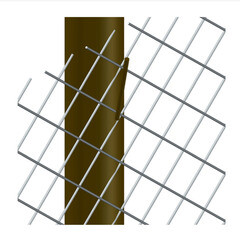 Столб для рабицы d51 мм 2,5 м грунт зеленый - фото 2