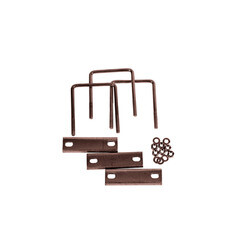 Крепление сетки/секции заборной к столбам Ювента 60х60 мм коричневое RAL 8017 (3 шт.) - фото 1