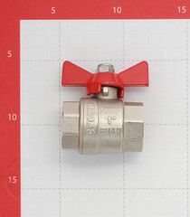 Кран шаровой латунный Valtec Base 1 ВР(г) х 1 ВР(г) бабочка прямой (VT.217.N.06) - фото 4