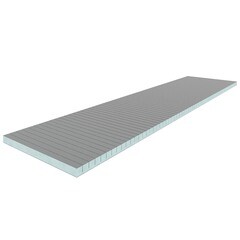 Изображение товара Плита теплоизоляционная Teplofom+ 40х600х2500 мм с двухсторонним полимерцементным слоем с поперечным пропилом