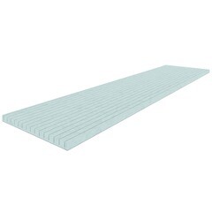 Плита теплоизоляционная Teplofom+ 40х600х2500 мм с односторонним полимерцементным слоем с продольным пропилом - фото 2