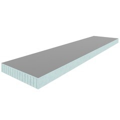 Изображение товара Плита теплоизоляционная Teplofom+ 100х600х2500 мм с односторонним полимерцементным слоем с продольным пропилом