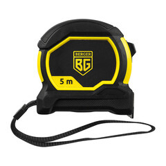 Изображение товара Рулетка Berger с фиксатором магнитная с двусторонней шкалой 5 м x 25 мм