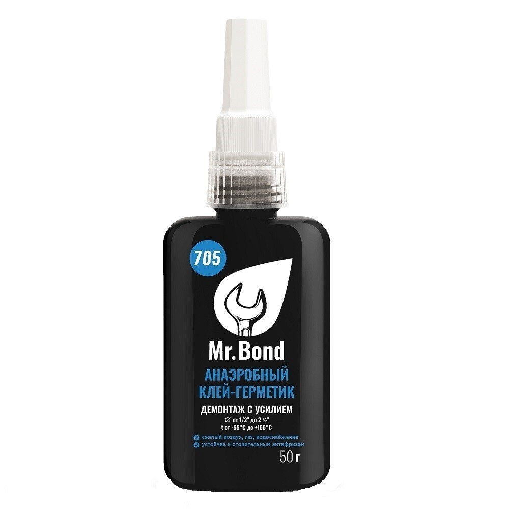 Изображение товара Клей-герметик для резьбовых соединений Mr.Bond 705 синий 50 г