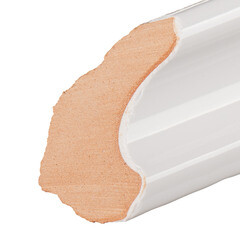 Уголок керамический левый 400х20 мм белый - фото 2