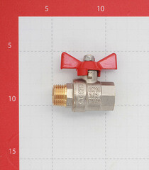 Кран шаровой латунный Valtec Base 1/2 ВР(г) х 1/2 НР(ш) бабочка прямой (VT.218.N.04) - фото 6