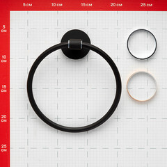 Полотенцедержатель кольцо Fora Lord d155 мм на шуруп нержавеющая сталь черный (FOR-LORD011BL) - фото 2