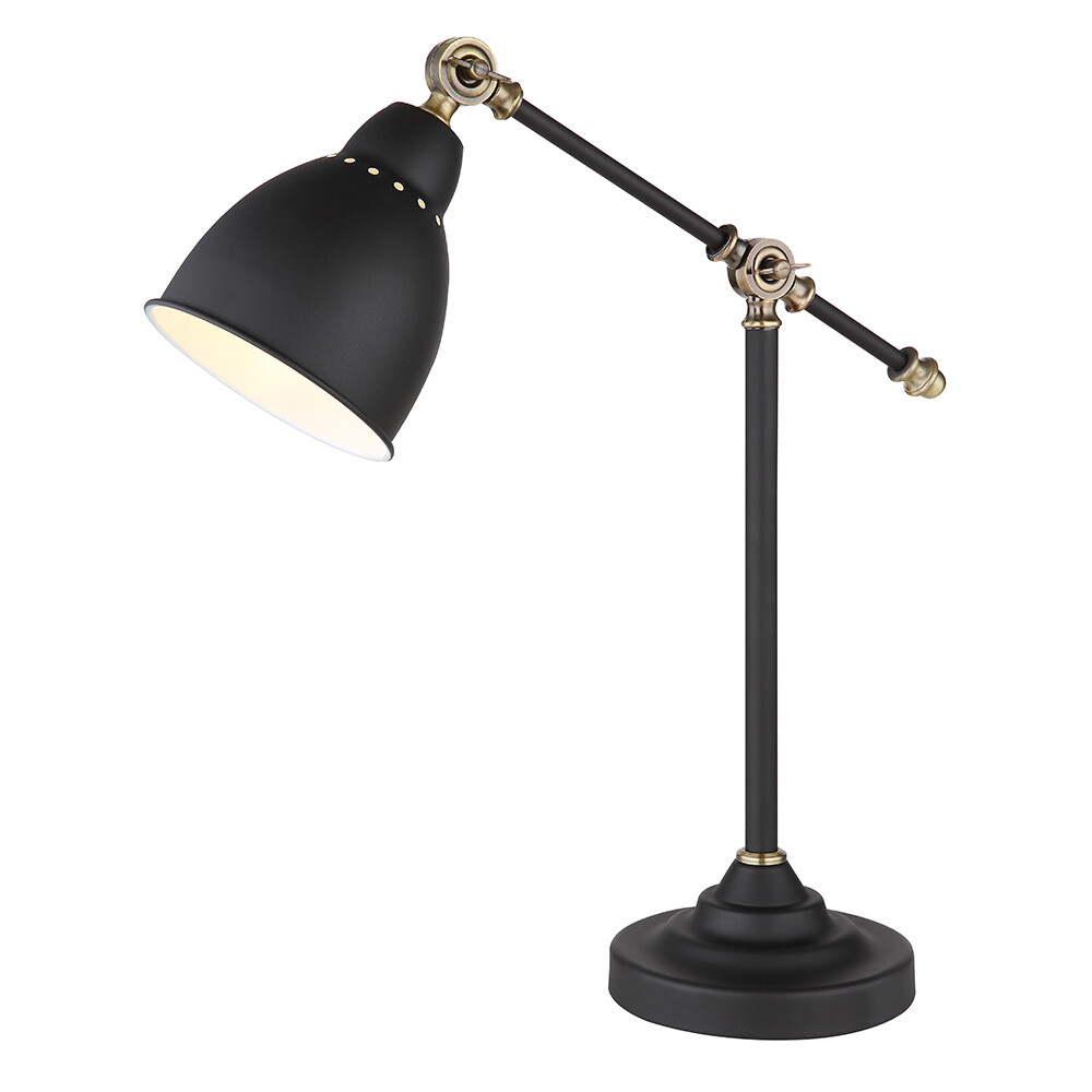 Изображение товара Настольная лампа Arte Lamp Braccio E27 60 Вт стиль лофт черная металлическая