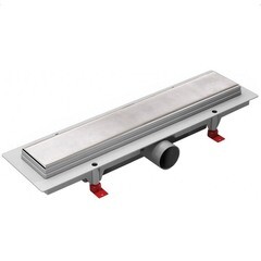 Изображение товара Лоток душевой Miano Klassik с комбинированным затвором 500х70 мм d50 мм решетка из нержавеющей стали (MS-50K)