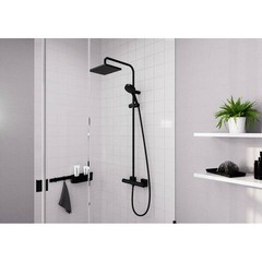 Душевая система Hansgrohe Vernis Blend с верхним душем с лейкой черная (26286670) - фото 5