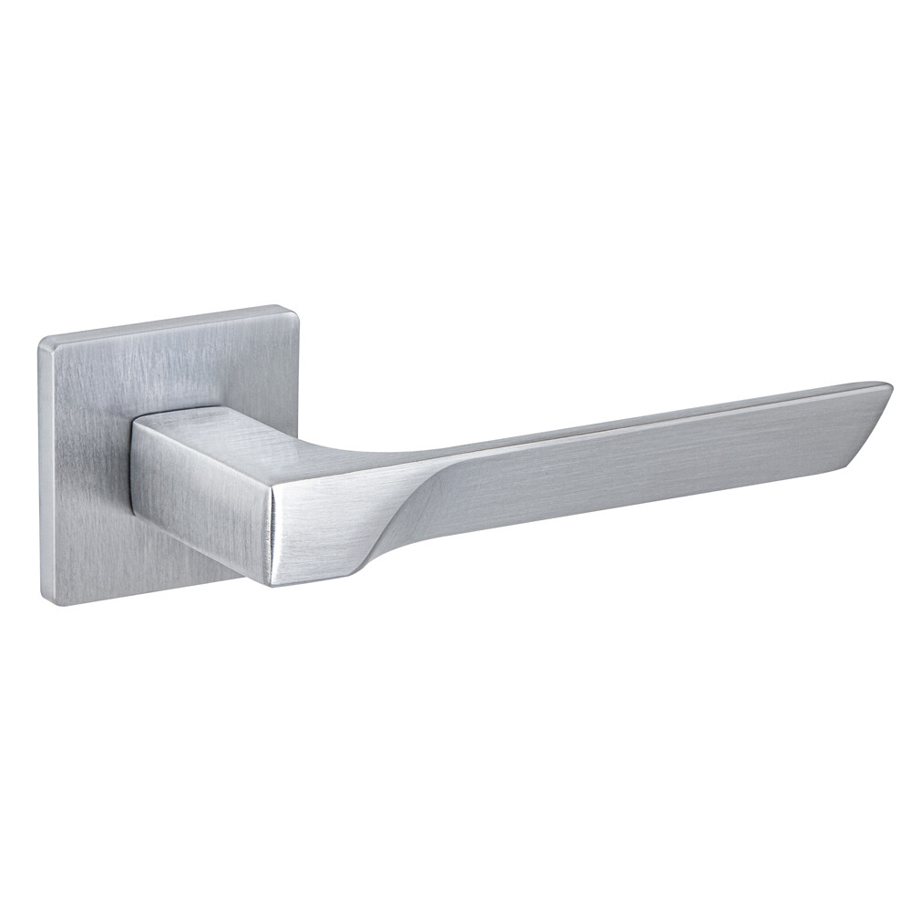 Ручка дверная Fuaro Fly SSC-16 квадратная розетка сатинированный хром (44403)