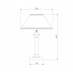 Лампа настольная E27 40 Вт Eurosvet Lorenzo (79887) - фото 7