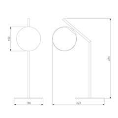 Лампа настольная E27 60 Вт Eurosvet Frost (a050093) - фото 4