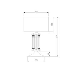 Лампа настольная E14 40 Вт Eurosvet Adagio (84222) - фото 6