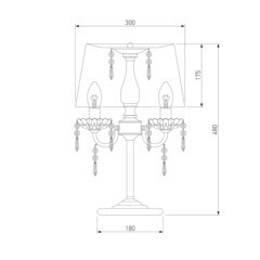 Лампа настольная E14 120 Вт Eurosvet Allata (57135) - фото 2