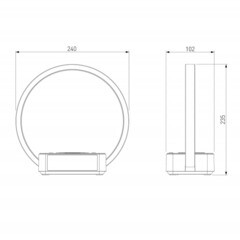Лампа настольная светодиодная 4200К 5 Вт с беспроводной зарядкой и часами Eurosvet Timelight (a054132) - фото 2