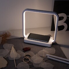 Лампа настольная светодиодная 4200К 4 Вт с беспроводной зарядкой Eurosvet Frame (85985) - фото 9