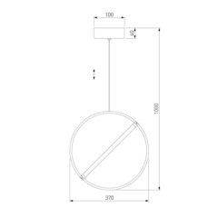 Светильник светодиодный подвесной Eurosvet Element 3300-6500К 6 Вт 1 кв.м хром IP20 (a061420) - фото 2