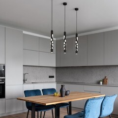 Светильник светодиодный подвесной Eurosvet DLR037 4200К 12 Вт 3 кв.м черный IP20 (a055599) - фото 3