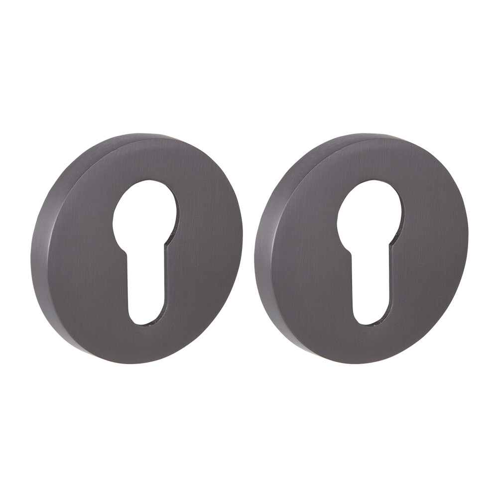 Ключевина Fuaro GR-23 круглая розетка графит (46875)