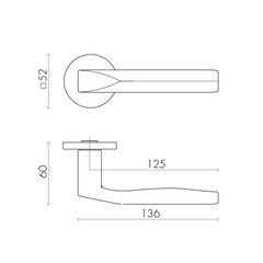 Ручка дверная Fuaro Prizma SSG-39 круглая розетка сатинированное золото (46859) - фото 3