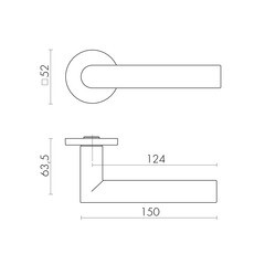 Ручка дверная Fuaro Barrel BL-24 круглая розетка черная (46843) - фото 2