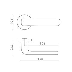 Ручка дверная Fuaro Pride BL-24 круглая розетка черная (46833) - фото 3