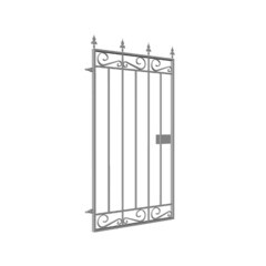 Калитка распашная каркас Стандарт-8 1х2 м черная