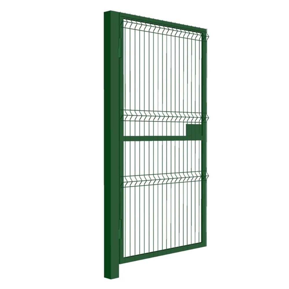 Изображение товара Распашная калитка Оптима 1х2 м с 3D сеткой и порошковым покрытием Зеленая