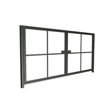 Ворота распашные каркас усиленный со столбами Оптима 4х2 м серые