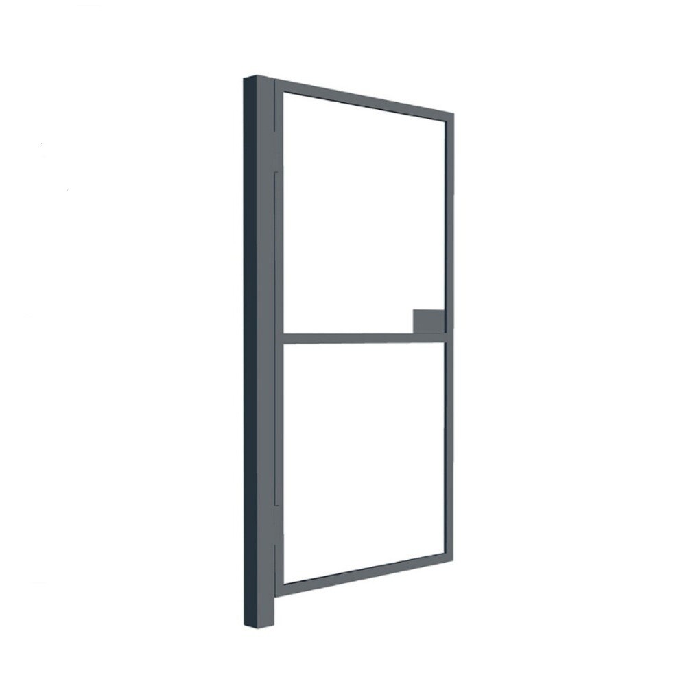 Изображение товара Распашная калитка Оптима 1х2 м со столбом серого цвета для дачи Россия