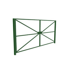 Изображение товара Ворота распашные каркас со столбами Оптима 4х2 м зеленые RAL 6005