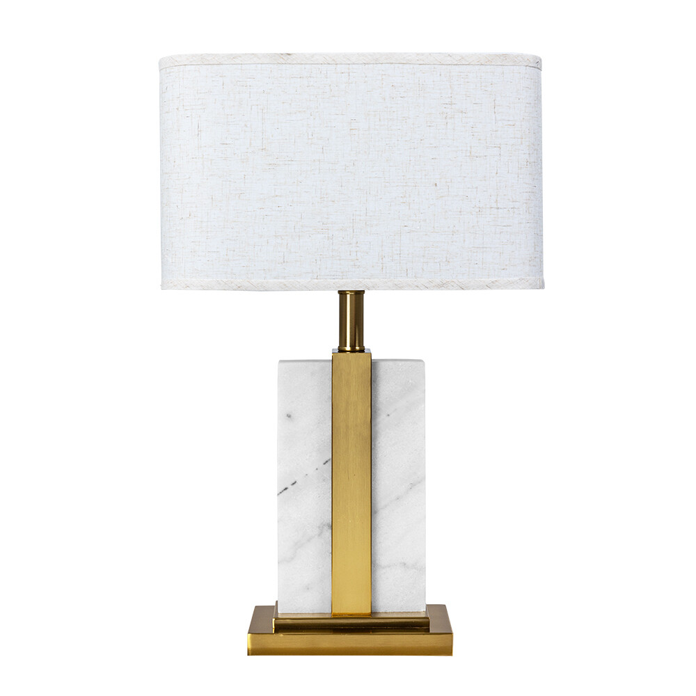 Изображение товара Настольная лампа Arte Lamp Varum 60 Вт с текстильным плафоном и металлокартой