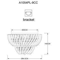 Люстра потолочная Arte Lamp Ella E14 360 Вт 12 кв.м (A1054PL-9CC) - фото 2