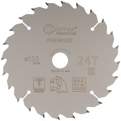 Изображение товара Диск пильный по дереву Cutop Profi plus 150х20/16/12х2 мм 24 зуба (75-15024Т)