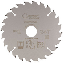 Изображение товара Диск пильный по дереву Cutop Profi plus 165х30/25,4/20/16х2 мм 24 зуба (75-16524Т)