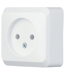 Розетка Systeme Electric Этюд накладная белая (PA16-001B) - фото 3