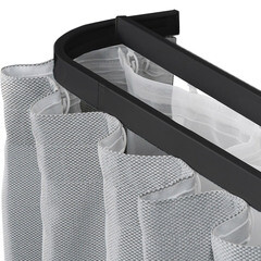 Поворотный элемент для алюминиевого карниза Facile алюминиевый 90° черный - фото 3