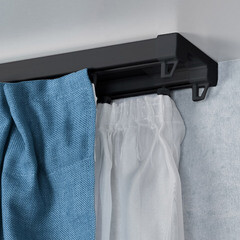 Карниз потолочный алюминиевый двухрядный Facile 160 см черный - фото 4