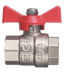 Кран шаровой латунный Valtec Base 1/2 ВР(г) х 1/2 ВР(г) бабочка прямой (VT.217.N.04) - фото 4